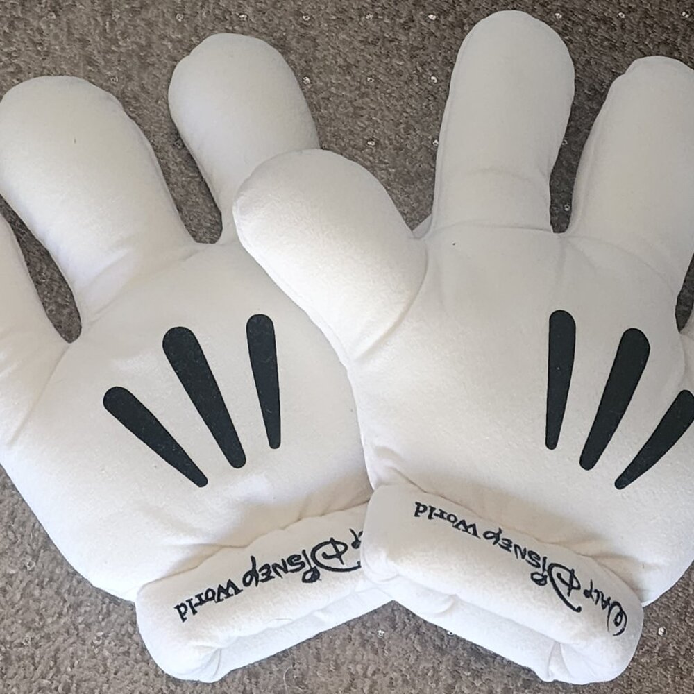 Walt Disney World Disneyland Mickey Mouse Plush Hand Gloves Costume O/S